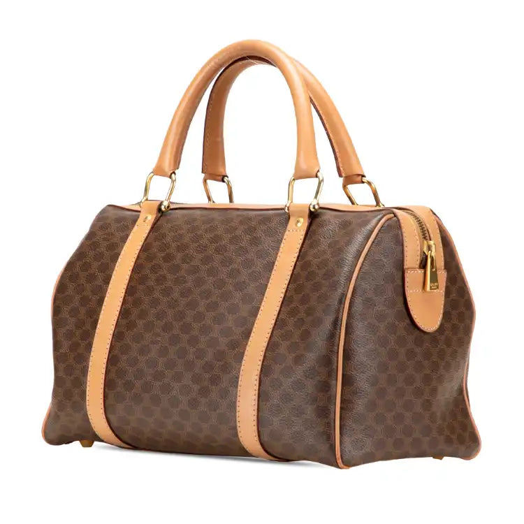 Celine Macadam Coated Canvas Boston Bag