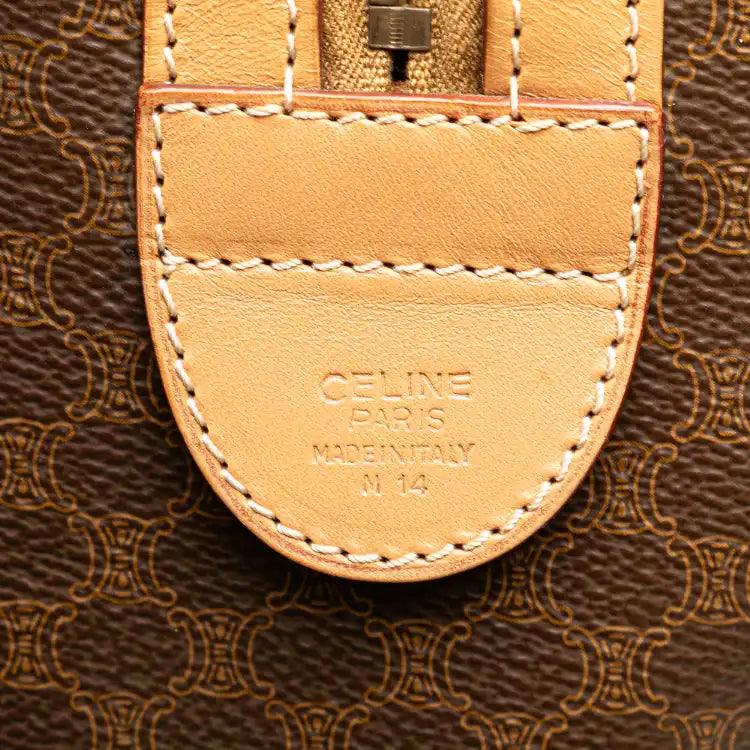 Celine Macadam Coated Canvas Boston Bag