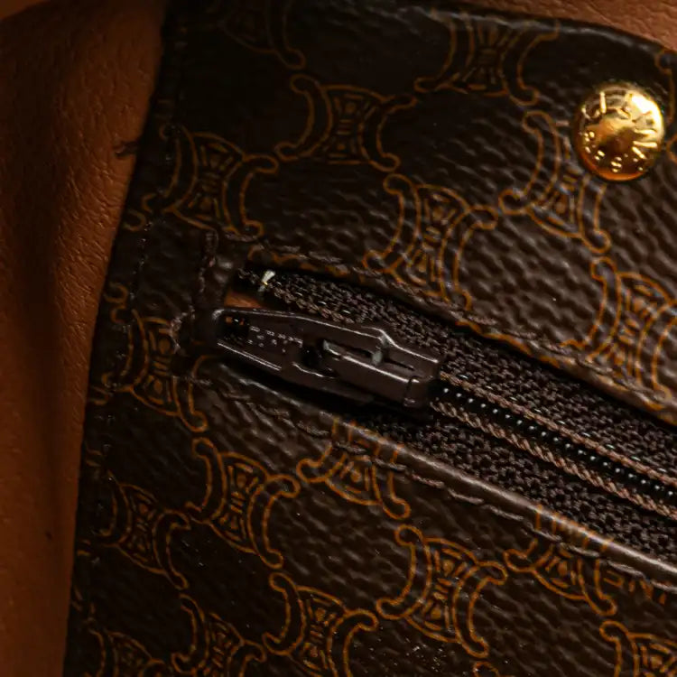 Celine Macadam Coated Canvas Boston Bag