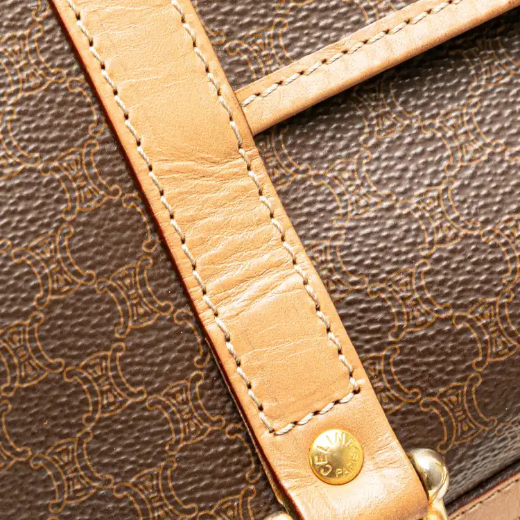 Celine Macadam Coated Canvas Boston Bag