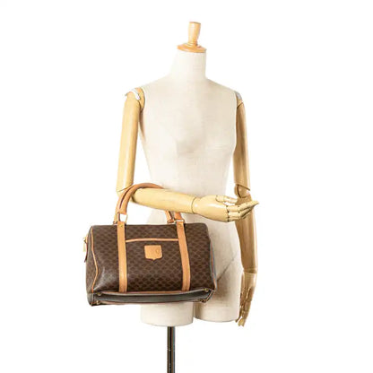 Celine Macadam Coated Canvas Boston Bag