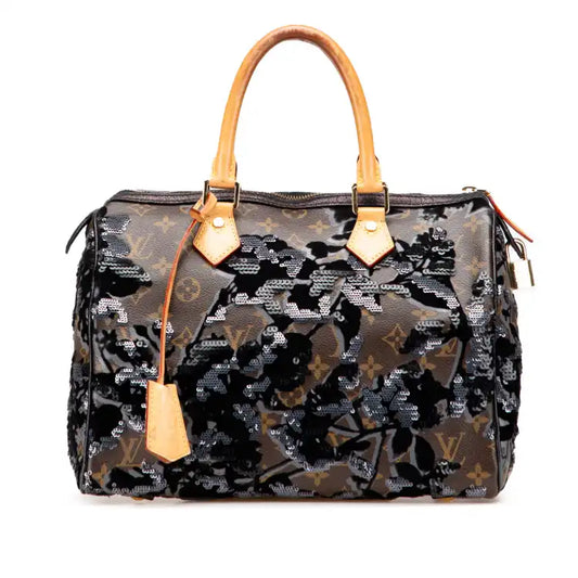Louis Vuitton Monogram Fleur De Jais Sequins Speedy 30