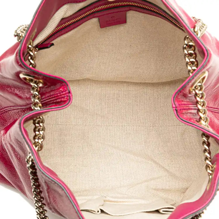 Gucci Medium Patent Soho Chain Tote