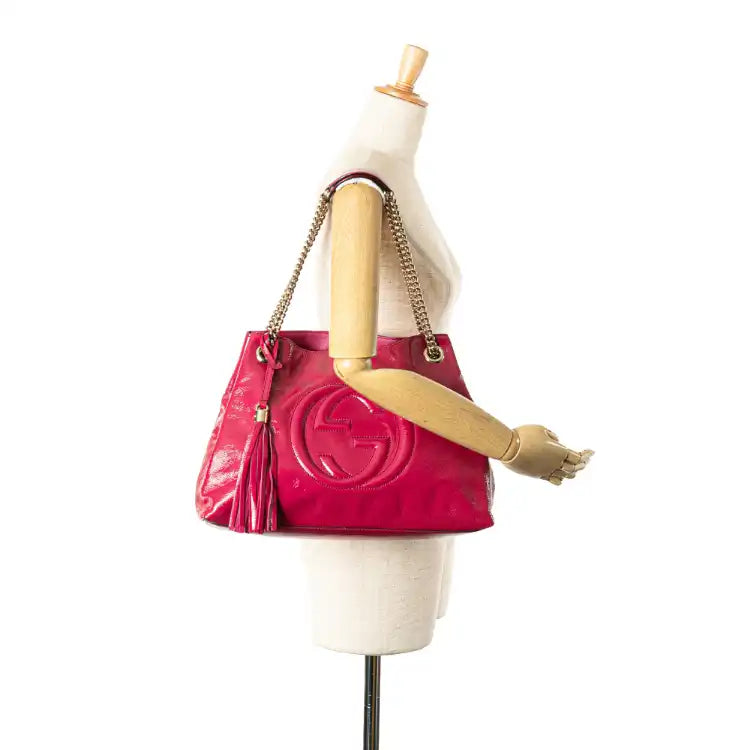 Gucci Medium Patent Soho Chain Tote