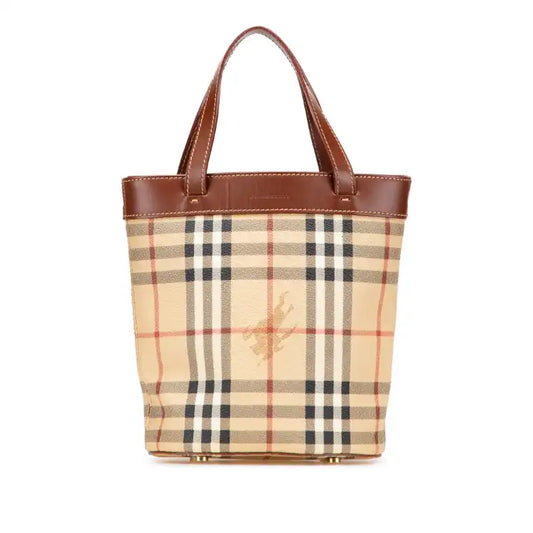 Burberry Haymarket Check Coated Canvas Bucket Bag