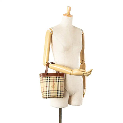 Burberry Haymarket Check Coated Canvas Bucket Bag