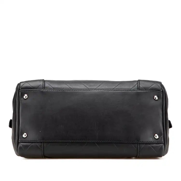 Chanel CC Chevron Quilted Lambskin Boston