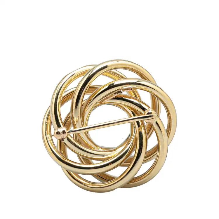 Tiffany 14K Yellow Gold Twist Spiral Knot Brooch
