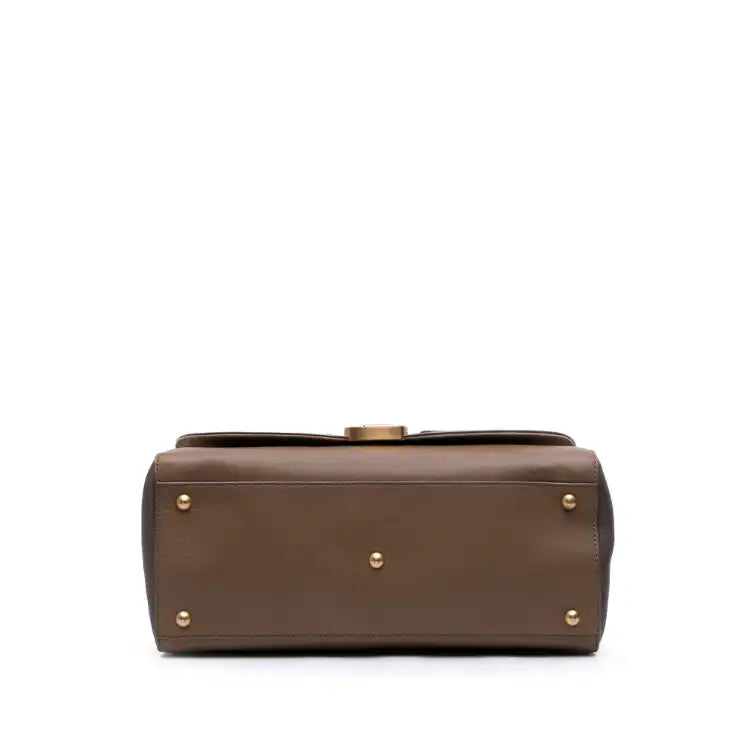 Fendi Calfskin Colorblock Anna Satchel