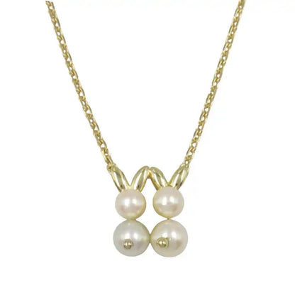 van cleef and arpels 18K Yellow Gold and Akoya Pearls Necklace