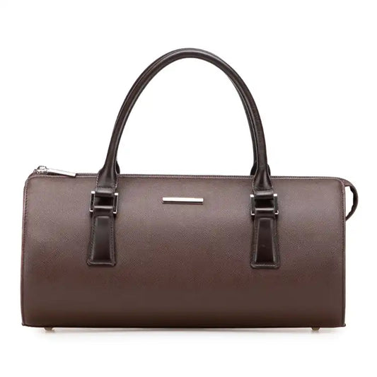 Burberry Leather Boston Bag