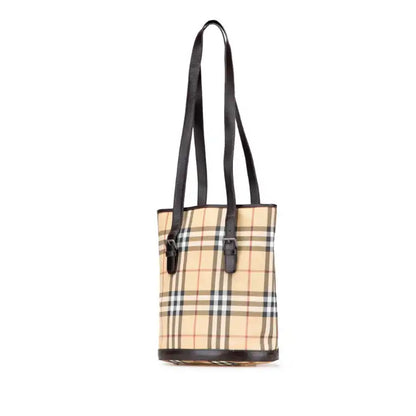 Burberry House Check Coated Canvas Bucket Bag