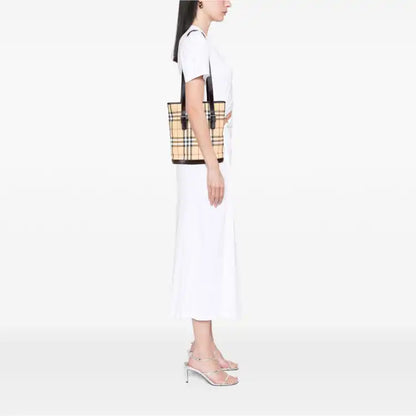 Burberry House Check Coated Canvas Bucket Bag