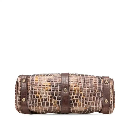 Fendi Small Croc Effect Canvas Magic Handbag