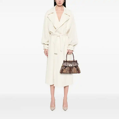 Fendi Small Croc Effect Canvas Magic Handbag