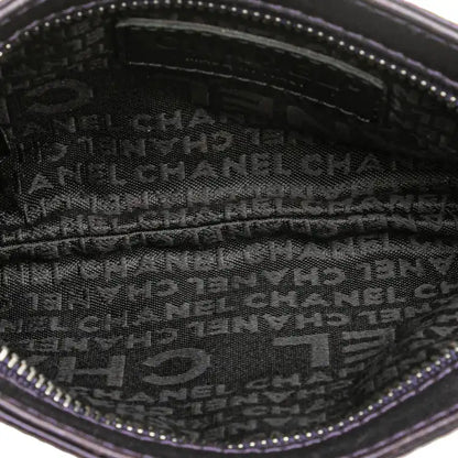 Chanel Embossed Lambskin Camellia Chain Pochette