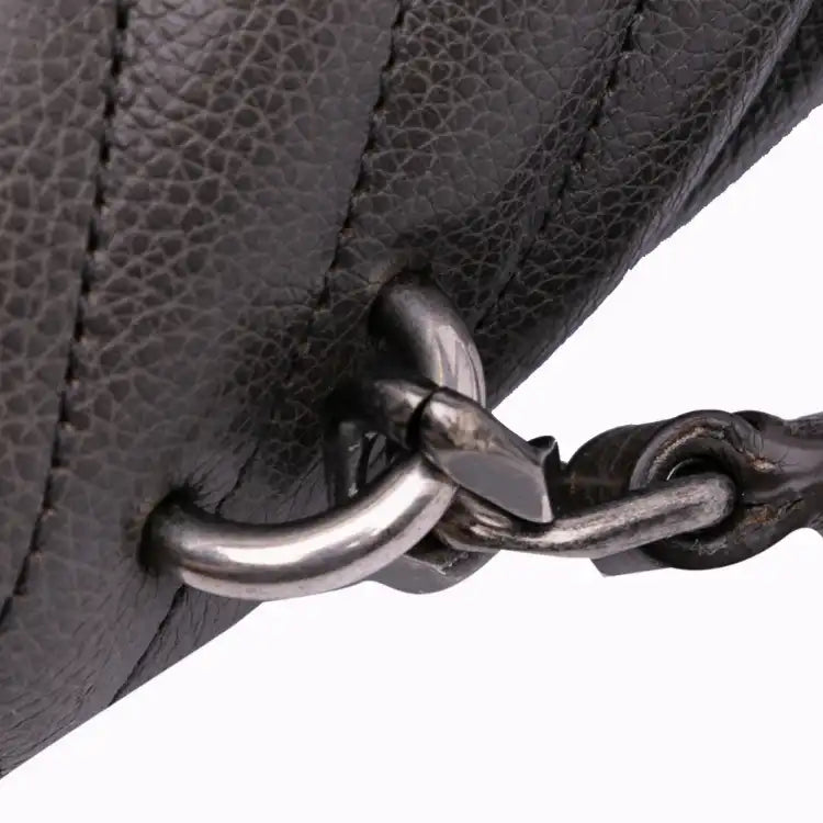 Saint Laurent Medium Quilted Chevron Sheepskin College Satchel