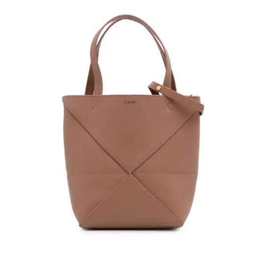 LOEWE Mini Shiny Calfskin Puzzle Fold Tote