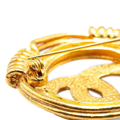 Chanel Gold Plated CC Brooch