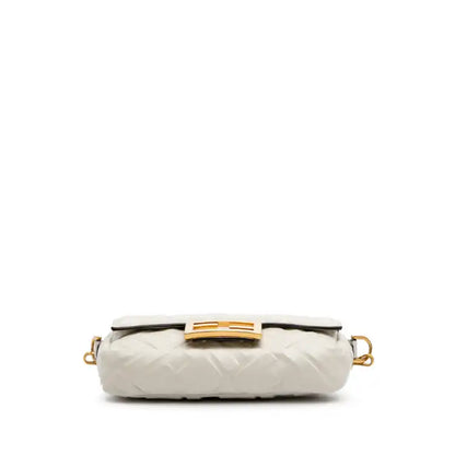 Fendi Mini Zucca Embossed Leather Baguette Satchel