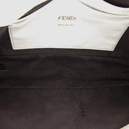 Fendi Mini Zucca Embossed Leather Baguette Satchel