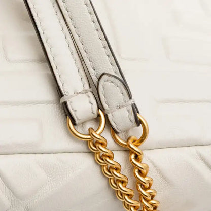 Fendi Mini Zucca Embossed Leather Baguette Satchel