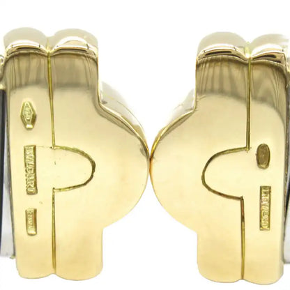 Bvlgari Bicolor 18K Yellow Gold and Stainless Steel Parentesi Tubogas Cuff