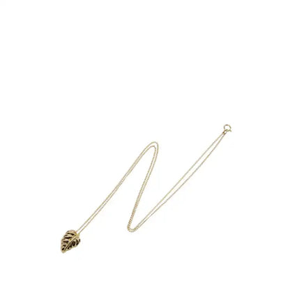 Tiffany 18K Yellow Gold Leaf Pendant Necklace