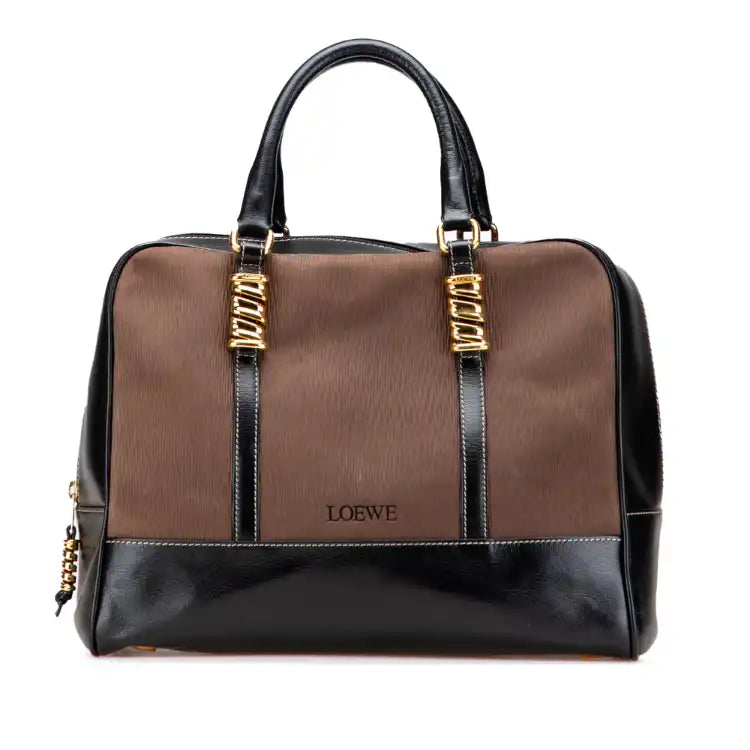 LOEWE Leather Velazquez Twist Duffle Bag