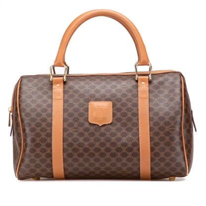 Celine Macadam Coated Canvas Boston Bag