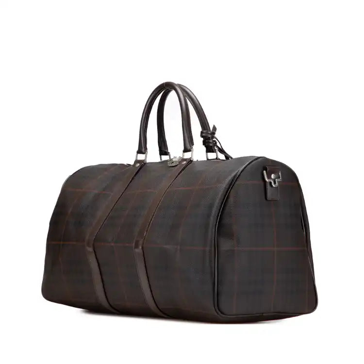 Burberry Tonal Check Coated Canvas Travel Bag