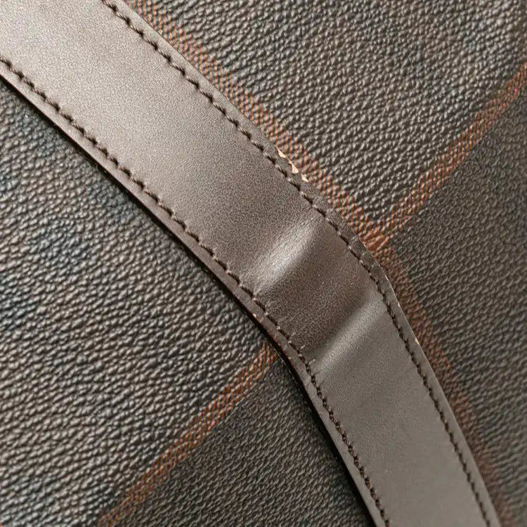 Burberry Tonal Check Coated Canvas Travel Bag