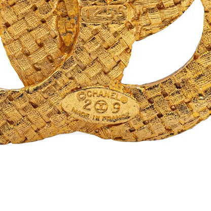 Chanel Gold Plated CC Triple Circle Brooch