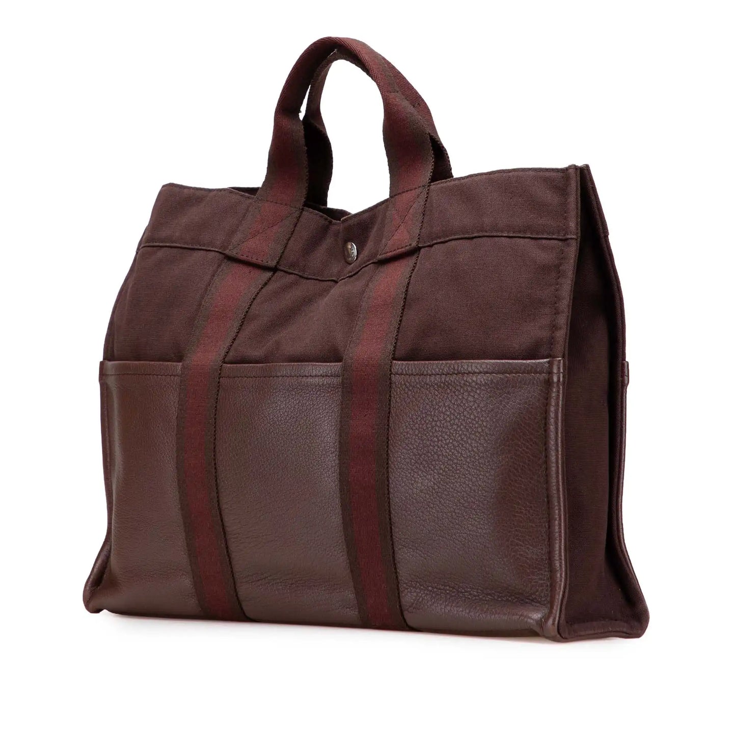 Hermès Canvas and Leather Fourre Tout MM