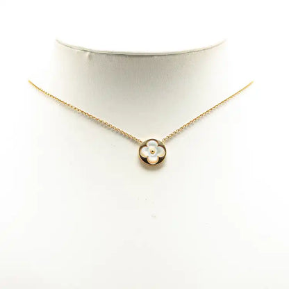 Louis Vuitton 18K Yellow Gold and Mother of Pearl Monogram Color Blossom Sun Necklace