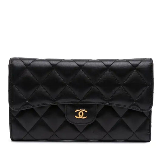 Chanel Large CC Quilted Lambskin Flap Wallet