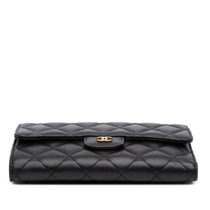 Chanel Large CC Quilted Lambskin Flap Wallet