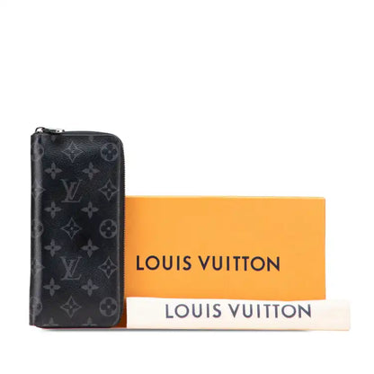Louis Vuitton Monogram Eclipse Vertical Zippy Wallet