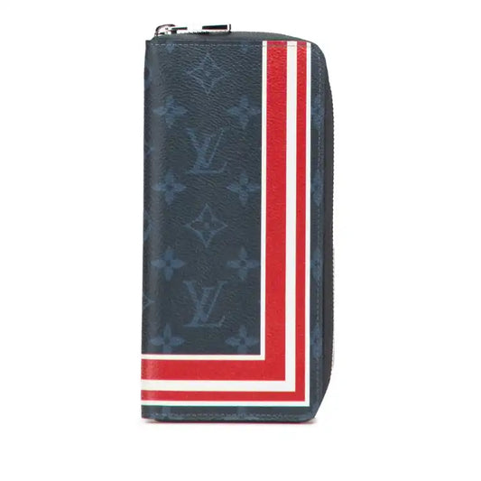 Louis Vuitton Monogram Cobalt Striped Vertical Zippy Wallet