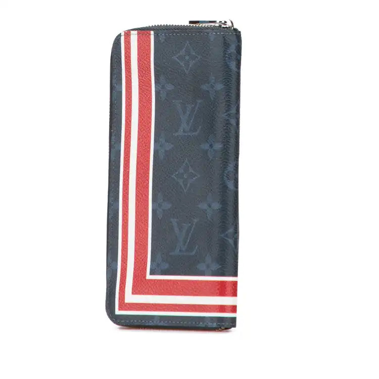 Louis Vuitton Monogram Cobalt Striped Vertical Zippy Wallet