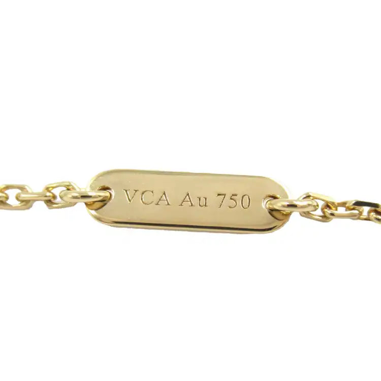 van cleef and arpels 18K Yellow Gold and Onyx Vintage Alhambra Pendant Necklace