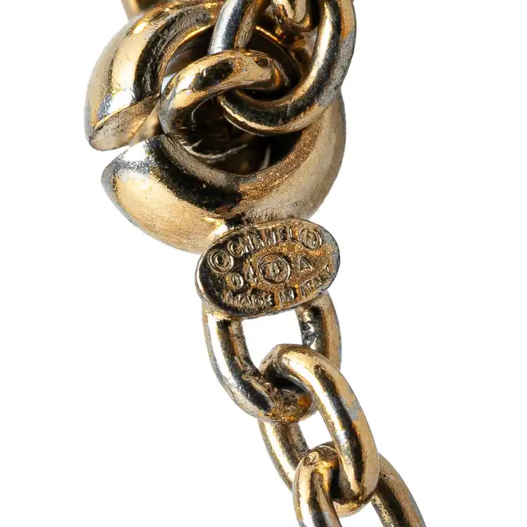 Chanel Gold Plated Resin Crystal Lipstick CC Bracelet