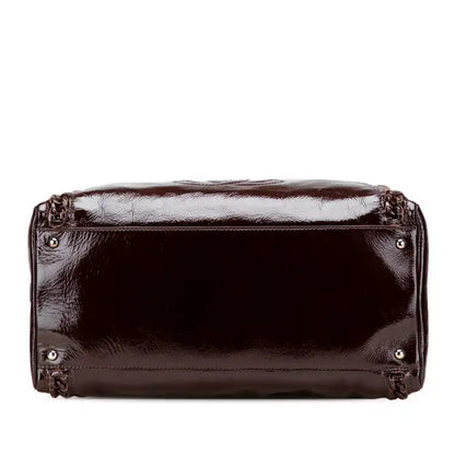 Chanel Large Patent Luxe Ligne Bowler Bag