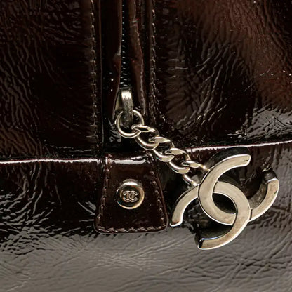 Chanel Large Patent Luxe Ligne Bowler Bag