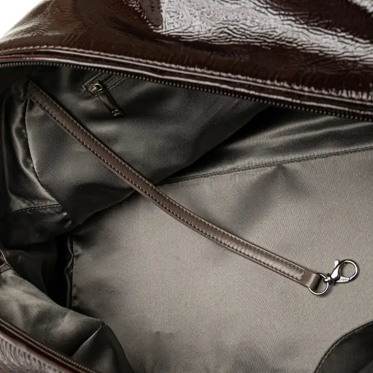 Chanel Large Patent Luxe Ligne Bowler Bag