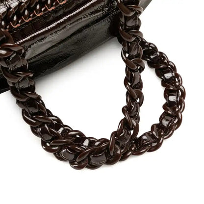Chanel Large Patent Luxe Ligne Bowler Bag