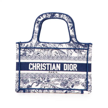 Dior Mini Canvas Embroidered Dioriviera Toile De Jouy Book Tote