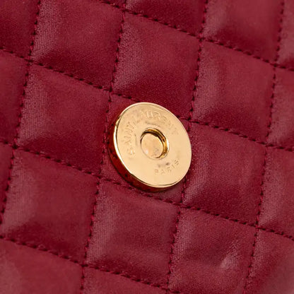 Saint Laurent Medium Iridescent Calfskin Triquilt Monogram College Bag