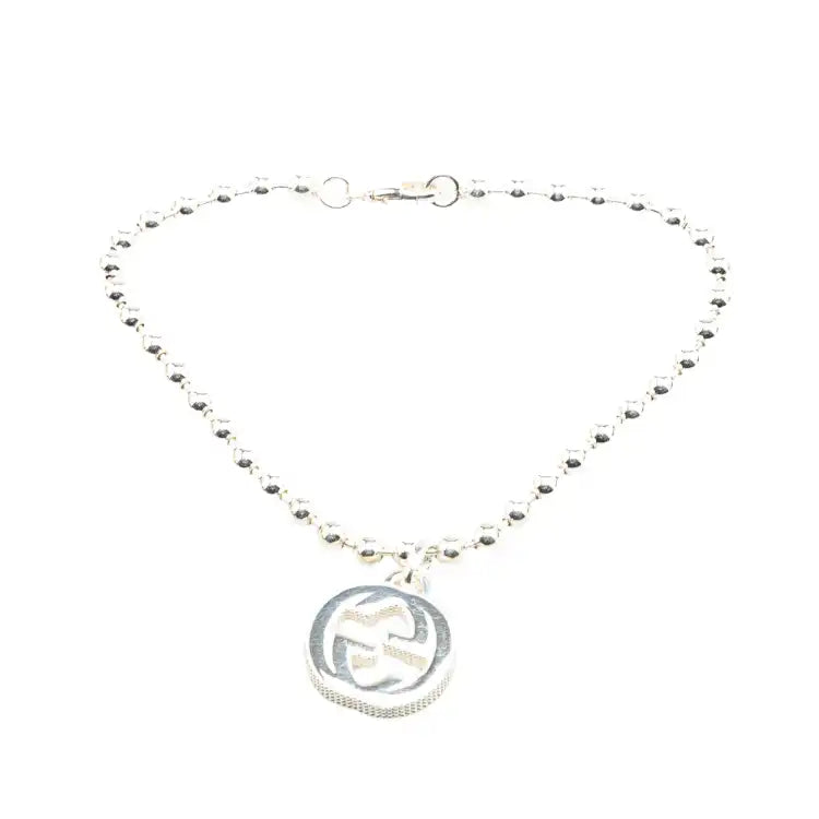 Gucci Sterling Silver Interlocking G Charm Bracelet