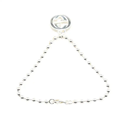Gucci Sterling Silver Interlocking G Charm Bracelet